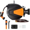 Ayleid Retractable Garden Hose Reel,3/8 in x 66 ft Wall