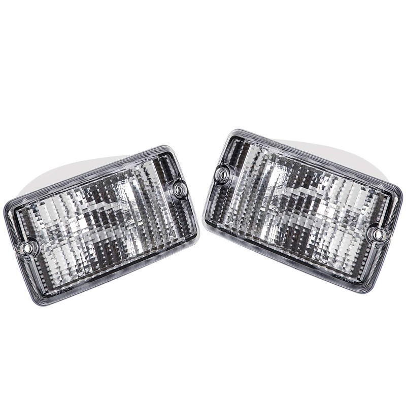 HECASA Clear Lens Bumper Signal + Side Marker Lights Compatible