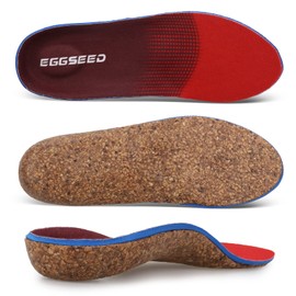 Eggseed Plantillas De Corcho Para Aliviar La Fascitis Plantar, Soportes Para El Arco, Inserciones Ortopédicas Para Pies Planos, Arco Alto, Zapatos Para El Dolor De Pies, Inserciones De Talón En Botas