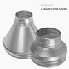 HVAC OV 12"" to 4"" Inch Round Duct Reducer -