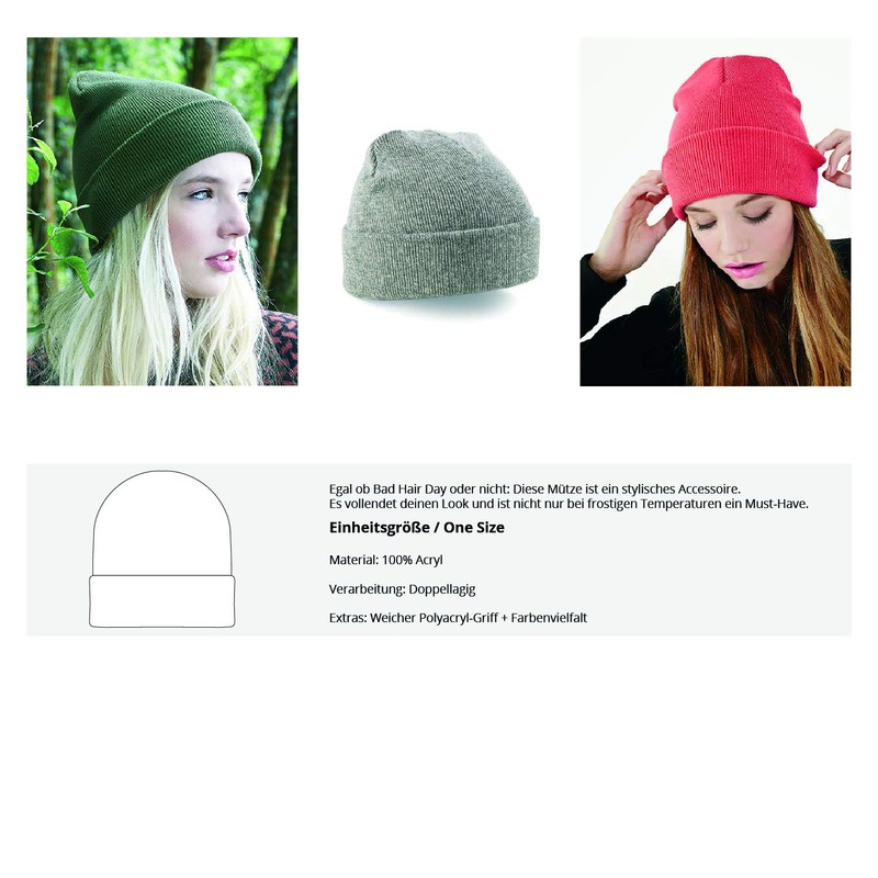 Chorchester Küstenkind Funny Cap North German Beanie, black