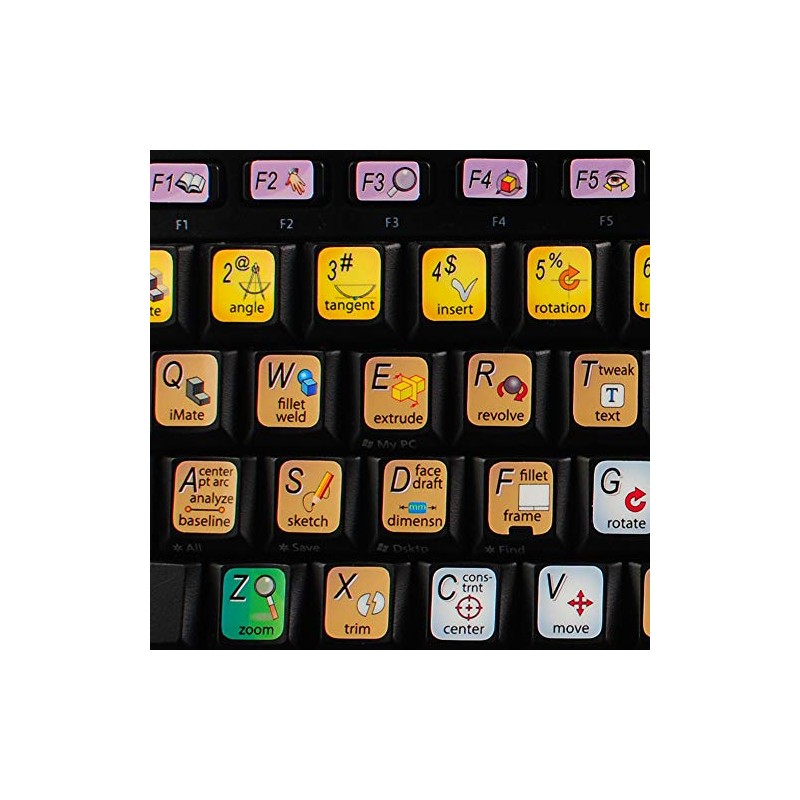 NEW AUTODESK INVENTOR KEYBOARD LABELS