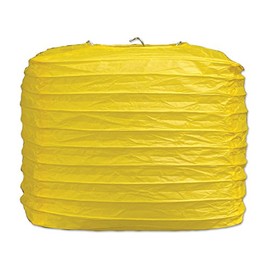 Beistle 54734-Y Square Paper Lanterns, 8", Yellow