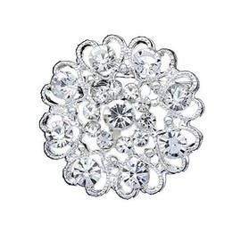 Jays Jewellery - Small Heart silver tone Womens Fashion Rhinestone Wedding Bridal Brooch Pin