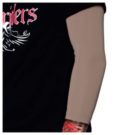 Tat2X Ink Armor Premium 3/4 Arm Tattoo Cover Up Sleeve - No Slip Gripper - U.S. Made - Cappuccino - 3X (Single arm/Elbow Sleeve)