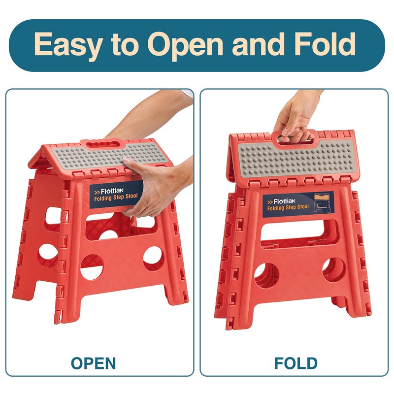 Flottian 13" Folding Step Stool for Adults and Kids Holds
