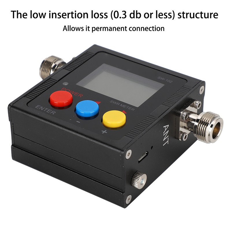 SW102 Metal Portable UV Double Digital Display Antenna Frequency Tester