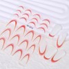 12 Colors Gradient French Tip Nail Stickers, 3D Self-Adhesive Nails