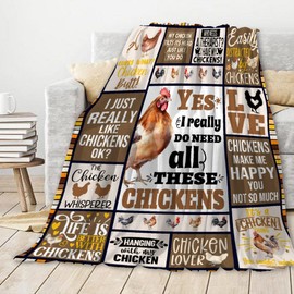 Chicken Throw Blanket | Gifts for Kids Boys Girls | Plush Cozy Rooster Bed Blanket for Home Decor | Decor for Bed/Couch/Sofa | 40"x50" Animal Lover Gifts