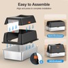 Stainless Steel Litter Box with Lid,Front Entry Top Exit Kitty