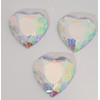 MajorCrafts 12pcs 30mm Flat Back Large Heart Acrylic Rhinestones Craft