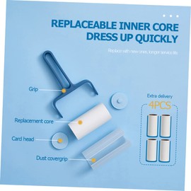 BESPORTBLE 1 Set Pet Hair Lint Roller with Replaceable Cores Easy to Use Semi Transparent Storage No Smell High Temperature Resistant for Clothing Furniture and Car Interiors