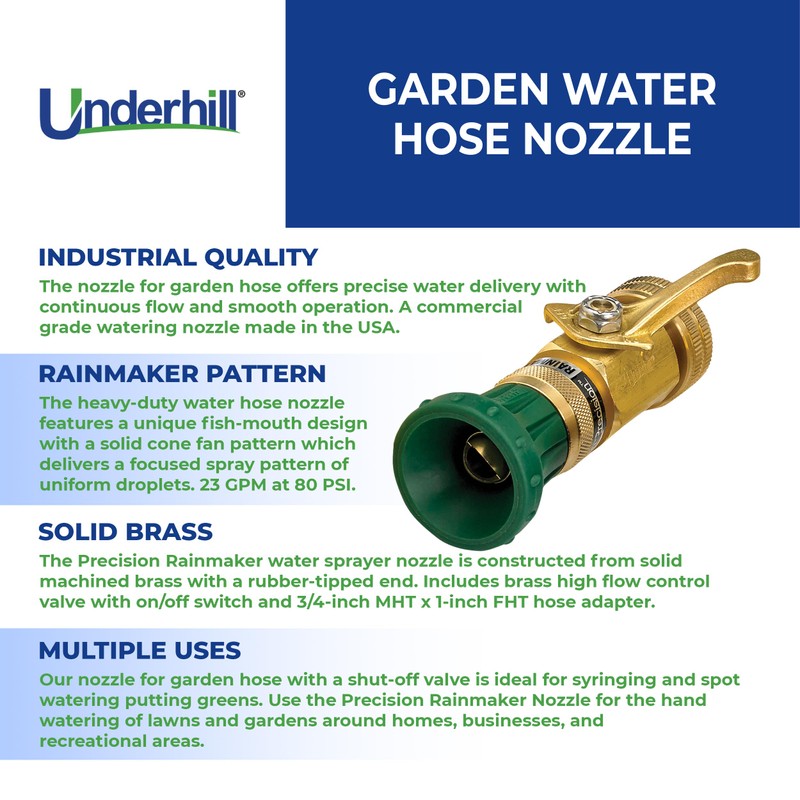 Underhill Precision Rainmaker with High Flow Control Valve Garden Water