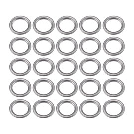 INFINAUTO Oil Drain Plug Gasket 14mm 0.55" ID No.MD050317 Fits Mitsubishi Lancer 2005-2014 Aluminum Alloy Silver Tone 25pcs