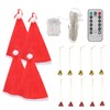 Hanging Lighted Glowing Santa Hats with Bells Battery Powered Fairy