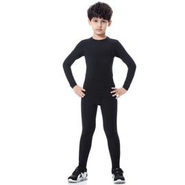 LNJLVI Conjuntos Deportivos para Correr para Niño Ropa térmica Ropa Interior Deportiva y Pantalones(Negro,5Years)