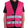 4business Pack of 4 Signal Vest Magenta for Adults Sizes