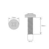 M6 (6mm x 20mm) Pozi Pan Head Machine Screws -