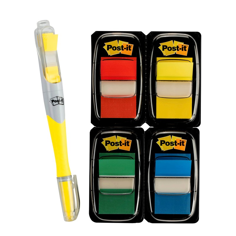 Post-it Flags Page Flag Value Pack, Assorted, 200 1" Flags