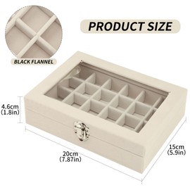 TSLBW Velvet Jewellery Box Jewellery Organiser for Ring Earring Necklace Jewellery Display Box Storage Box Jewellery Showcase with Lid for Women Girl