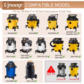 12 Pack DXVA19-4101 Disposable Dust Filter Bag For DEWALT 6, 8, 9, 10 Gallon Wet/Dry Shop Vacuums