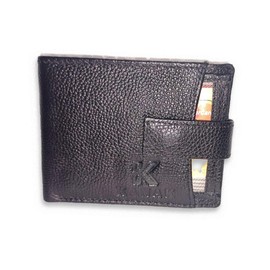 KANAK Easy Access Slim Men’s Wallet with Lock – Genuine Leather RFID Blocking Bifold Wallet with Secure Closure, Card Slots & ID Windows – Slim Yet Spacious Design for Travel & Daily Use (BLACK)