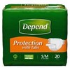 Depend Protection with Tabs, Maximum Briefs S/M, 20 Count 19-34