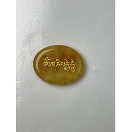 LONGDERY Citrine Thumb Worry Anxiety Healing Crystals, Hand Carved Crystals and Healing Stones, Meditation Crystals Reiki Natural Relaxation Palm Stone for Anxiety Healing Relief