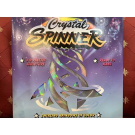 WEST COAST DESIGN 1-CRYSTALITE SPINNING WIND SCULPTURE HANGING WIND DESIGN FOR YARD & GARDEN CHIME