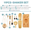 AUOXIOUYM 11-Pcs Cocktail Shaker Set Gold,Bartending Kit Stainless Steel Shakers