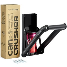 HomeBuddy Can Crusher for Recycling - 12 Oz. and 16 Oz. Can Crusher Wall Mounted for Aluminum - Compact and Easy to Use, Mounting Rivets Included, Man Cave Accessories