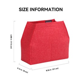 jiesinlov Purse Organizer Insert for Bag,Felt Bag Organizers for Gabrielle Backpack(Red-M)