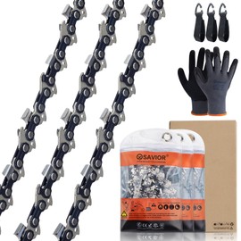 Savior 3Pack 16 Inch Semi Chisel Chainsaw Chain, .325" mini Pitch, .043 Gauge, 64 Drive Links for Husqvarna 540iXP, T540iXP, T540XP, T535iXP, T542iXP