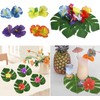 Hsthe Sea 60 Pcs 4 Kinds Palm Leaves Hawaiian Party