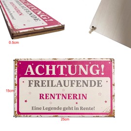 Pensioner Gift Retirement Gift Woman Retirement Gift Farewell Gift Colleague Free-Ranging Retiree Wooden Sign Retro for Wall Door for Hanging for Retirement and Retirement