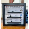 US Submarine Fleet Shadow Box Display, Balao, Sturgeon, Los Angeles,