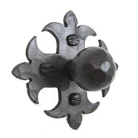 Bushere and Son Spanish Style Fleur De Lis Wrought Iron Cabinet Knob HK1 (Bronze)