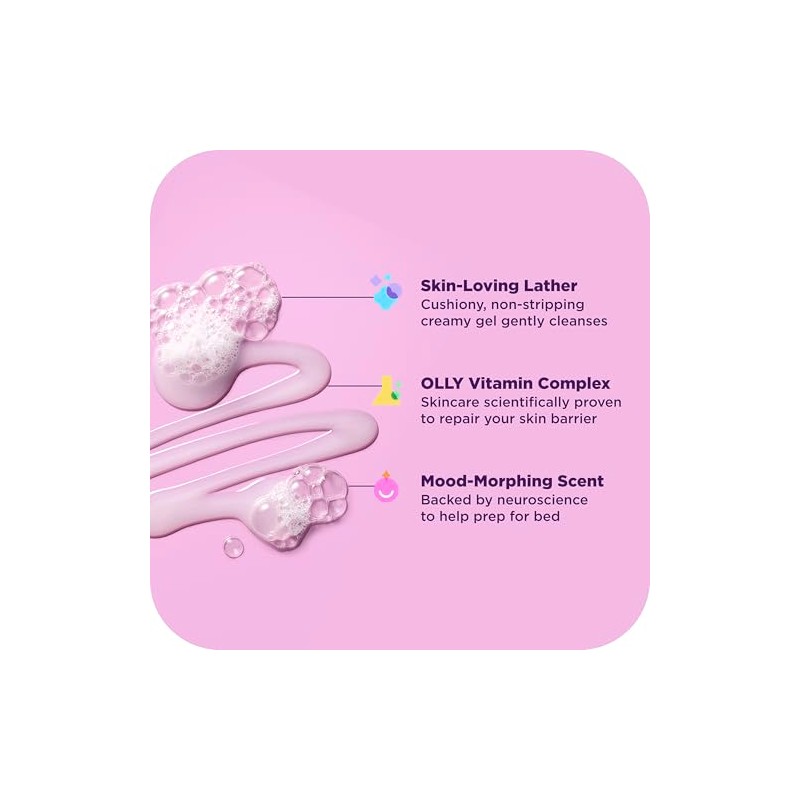 OLLY Body Wash Mixed Pack 4 Count to Restore Skin