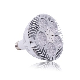 Aolyty 45w (85W Equivalent) PAR38 LED Bulb White 6000K 3500lm E26 Base 35 Degree Beam Angle Track Spotlight with Fan AC 120v (White)