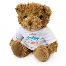 NEW - HAPPY BIRTHDAY ALEXANDER - Teddy Bear - Soft Cute Cuddly - Gift Present