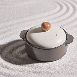 Laciete Moonpot heat-resistant pot, crack-free earthenware pot 14cm/16cm/18cm, 18cm / 라씨에뜨 문팟 내열냄비 무균열 뚝배기 14cm/16cm/18cm, 18cm