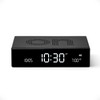 LEXON Flip Premium LCD Alarm Clock, Black, USB-Type C Charging,