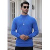 MLANM Men's Mock Turtleneck Long Sleeve Sweater Basic Lightweight Knitted