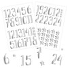 Papierdrachen 24 Advent Calendar Number Stickers - Silver | Number