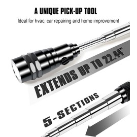 LED Magnetic Pickup Tool Gifts for Men,Telescoping Magnet Flashlight, Cool Gadget Fathers Day Dad Gifts for Men, Dad, Father, Handyman, Husband, Boyfriend or Women