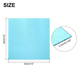 QUARKZMAN Lake Green Glitter Acrylic Sheets 1/8 Inch Thickness 12 Inch x 12 Inch Glossy PMMA Fluorescent Plastic Sheets Extruded Transparent Blanks for DIY Crafts Pack of 1