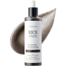 mixsoon Peeling Ampoule - Black rice exfoliant, Gentle Exfoliating Serum for Smooth, Radiant Skin, Dead Skin Cells Remover 100ml / 3.38 fl.oz. Korean Glass Skin Care