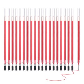 M&G Gel Pen Refills 0.38mm Needle Fine Point, 20 Pack Smooth Red Gel Ink Pen Replace Refills for Retractable Click Pen, Office Study Classroom Supplies, 4.3"