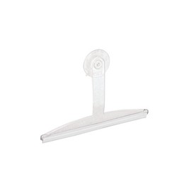 InterDesign Basic Limpiador de Cristales, rasqueta limpiacristales Ancha de plástico con Ventosa, Transparente