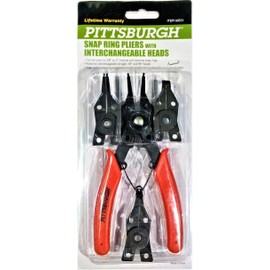 Snap Ring Pliers with 4 Interchangeable Heads